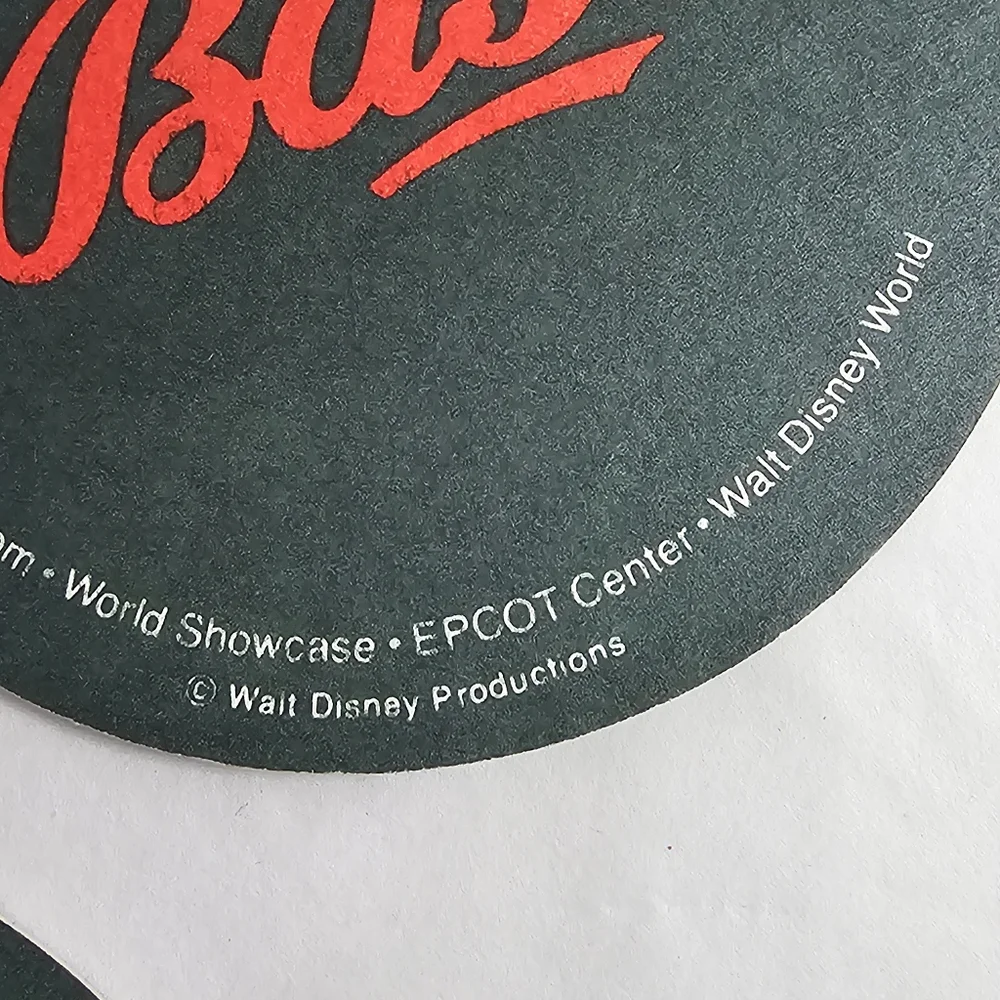 5 Epcot Rose & Crown 1982-1986 Beer‎ Coasters Beermat Beer Mat UK Disney